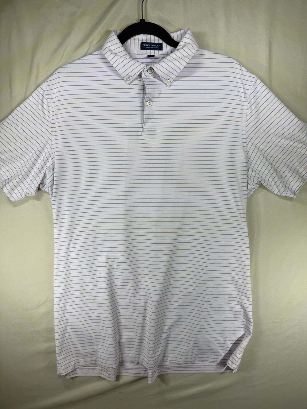 Peter Millar Crown Crafted Polo Shirt Size L Striped Golf